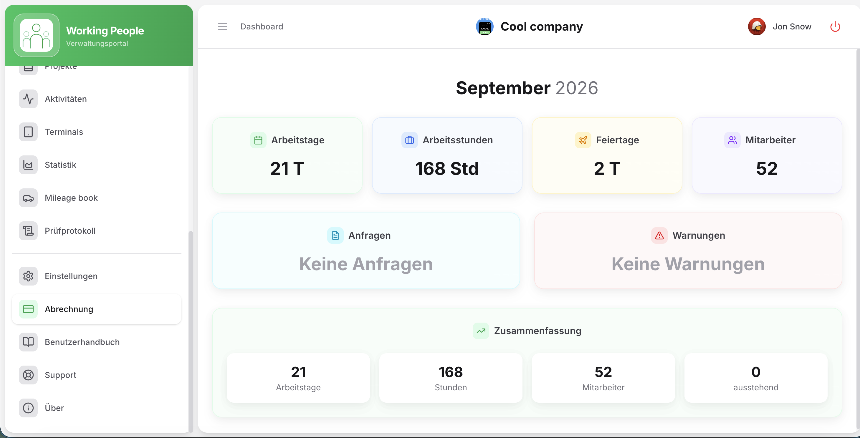 Working People-Dashboard